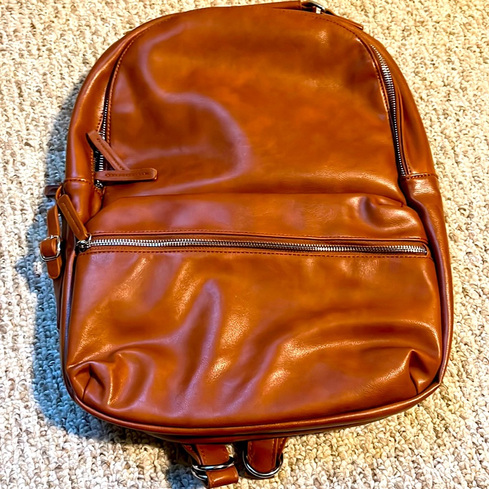 Modern made man all leather backpack